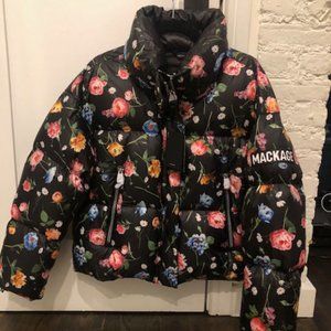 NEW MACKAGE Mylah Down Floral Puffer Jacket Size Medium